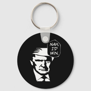 I'd Win Funny Trump 2024 Republican Usa Memes  Key Ring
