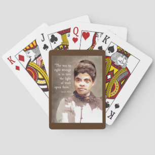 Ida B Wells And "Truth" Quote Playing Cards