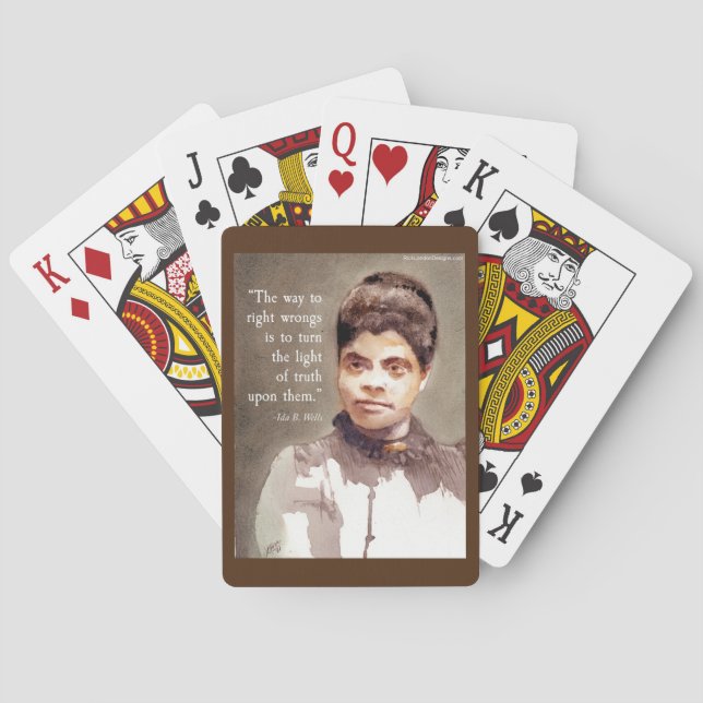 Ida B Wells And "Truth" Quote Playing Cards (Back)