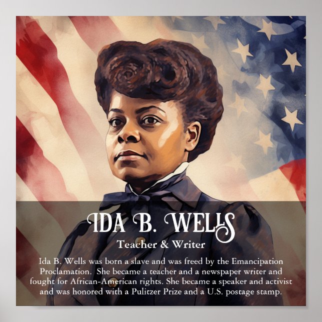 Ida B Wells Black History Month Classroom Poster (Front)