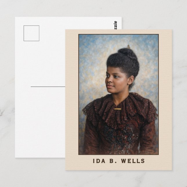 Ida B Wells Portrait Painting Postcard (Front/Back)