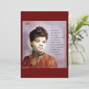 Ida B Wells & Quote Beautiful Watercolor Announcement
