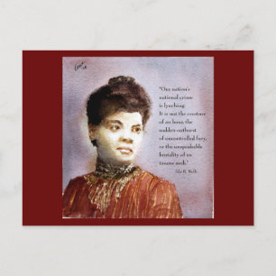 Ida B Wells & Quote Watercolor Painting  Postcard
