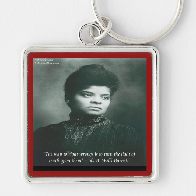 Ida B Wells & Truth Quote Key Ring (Front)