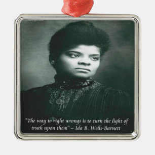 Ida B Wells & Truth Quote Metal Tree Decoration