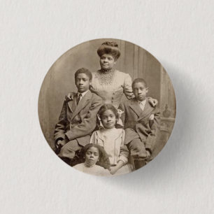 Ida B. Wells with her Children Civil Rights Leader 3 Cm Round Badge
