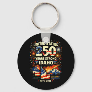 Idaho 250 Years Strong Mountain Shirt United Key Ring