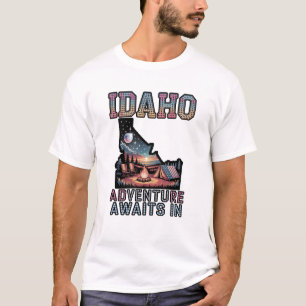 Idaho Adventure Awaits Nature Illustration T-Shirt