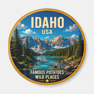 Idaho Alpine Wilderness Travel Destination 🟡 Magnet