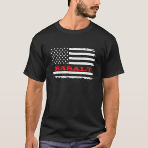 Idaho American Flag Basalt Usa Patriotic Souvenir T-Shirt