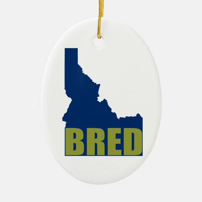 Idaho Bred Ceramic Tree Decoration (Front)