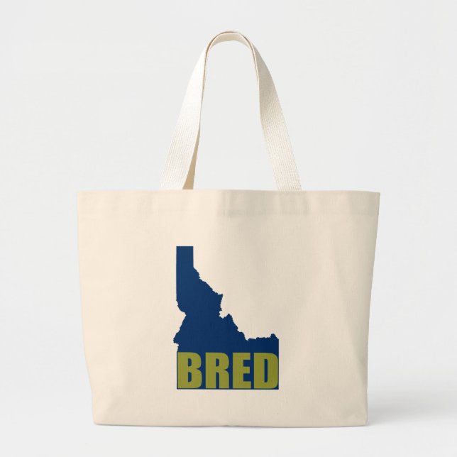Idaho Bred Large Tote Bag (Front)