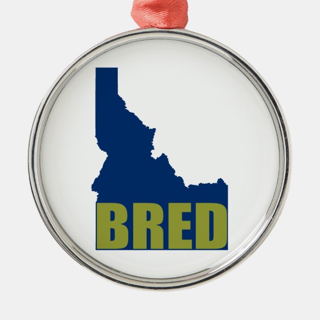 Idaho Bred Metal Tree Decoration (Front)