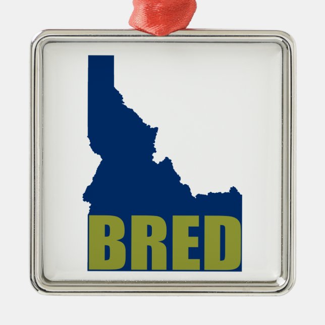 Idaho Bred Metal Tree Decoration (Front)