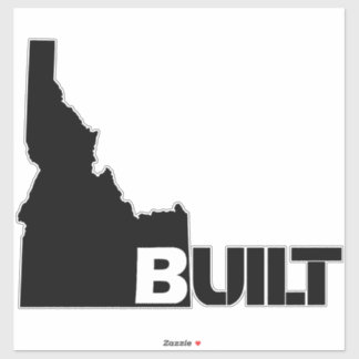 Idaho Built Black Vinyl Car Decal