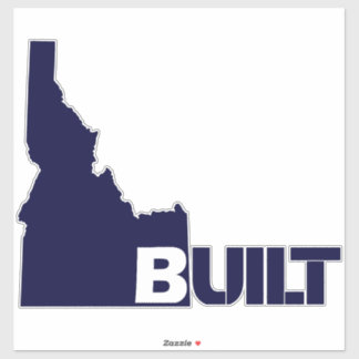 Idaho Built Vinyl Decal Dark Blue