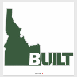Idaho Built Vinyl Decal Dark Green