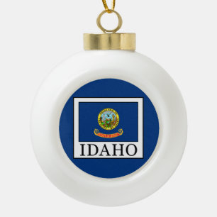 Idaho Ceramic Ball Christmas Ornament