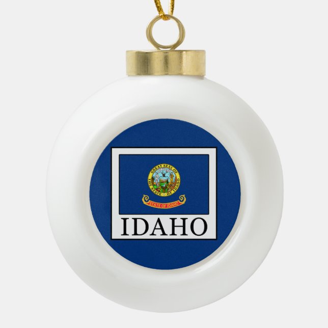 Idaho Ceramic Ball Christmas Ornament (Front)