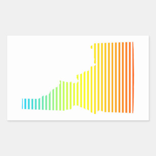 idaho chill fade rectangular sticker