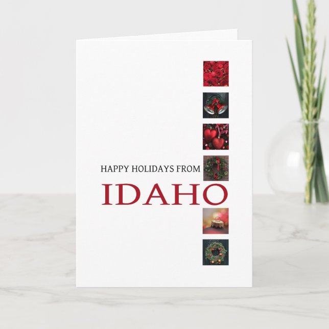 Idaho   Christmas Card, state specific Holiday Card (Front)