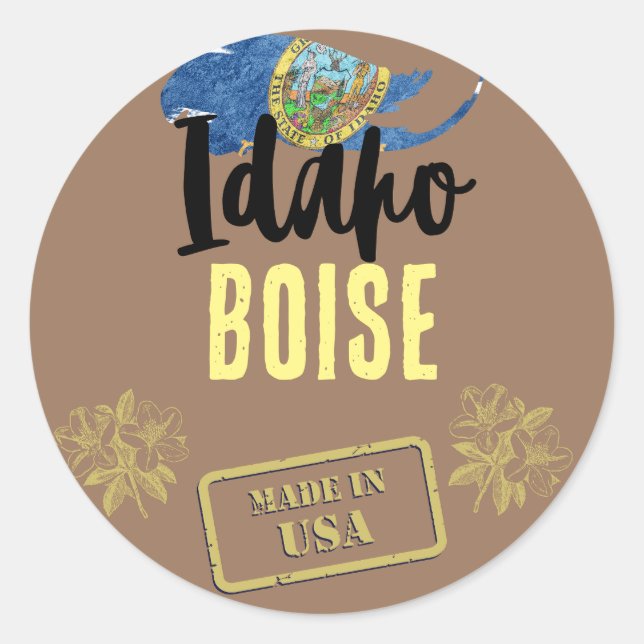 Idaho Cities Classic Round Sticker (Front)
