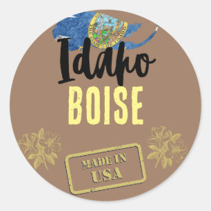 Idaho Cities Classic Round Sticker