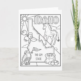 idaho colour me collage holiday card