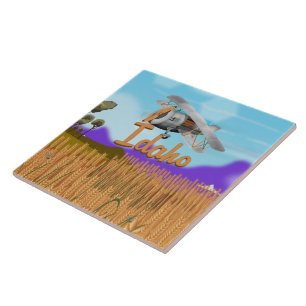 Idaho Crop Farming Cartoon Tile