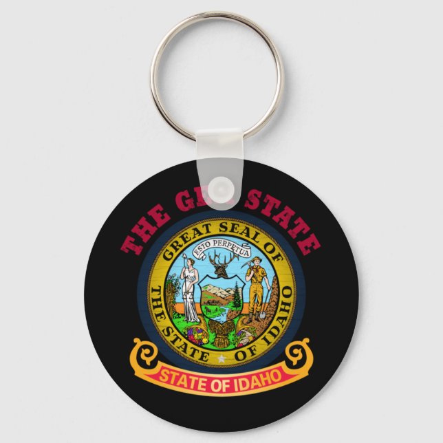 IDAHO CROSSROADS STATE FLAG KEY RING (Front)