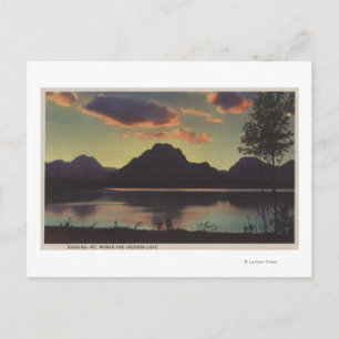 Idaho - Dusk View of Mt. Moran & Jackson Lake Postcard