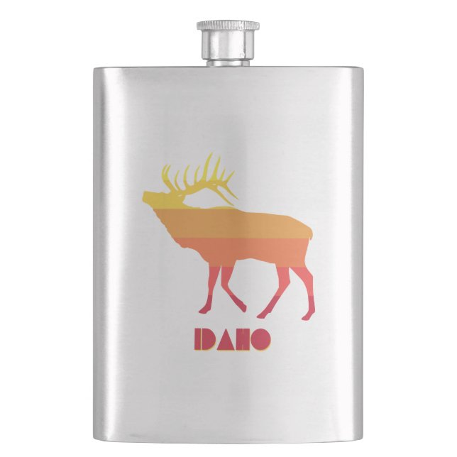 Idaho Elk Hip Flask (Front)