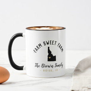 Idaho Farm Sweet Farm Family Monogram Mug