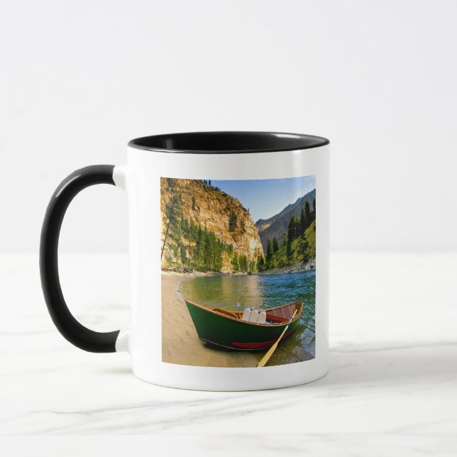 IDAHO, Fishing boat on a sandy beach in the Mug (Left)
