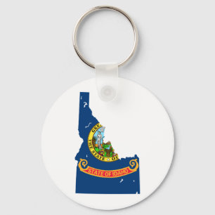 Idaho Flag Map Key Ring