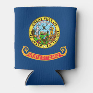Idaho Flag: the Gem State, America Mountain West Can Cooler
