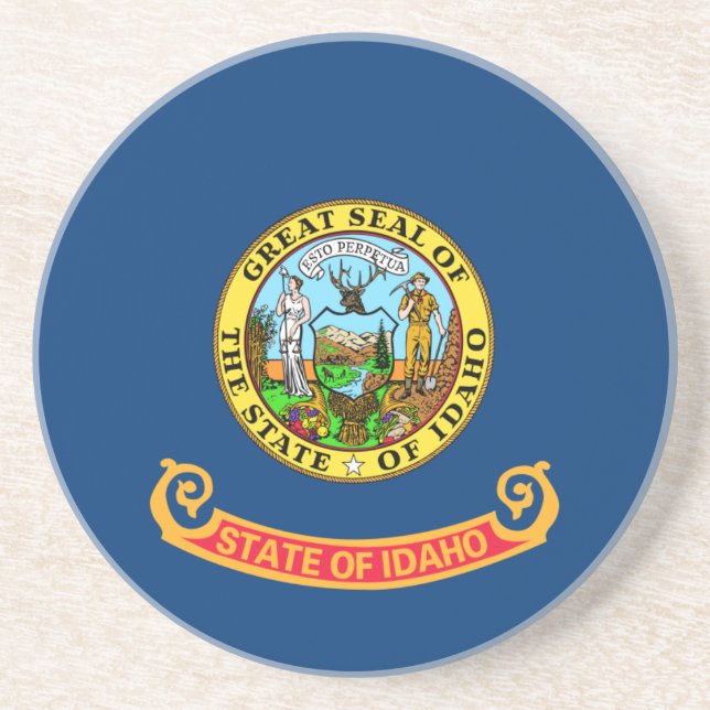 Idaho Flag: the Gem State, America Mountain West Coaster (Front)