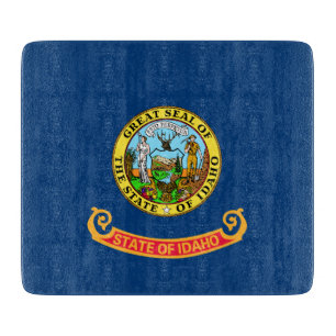 Idaho Flag: the Gem State, America Mountain West Cutting Board