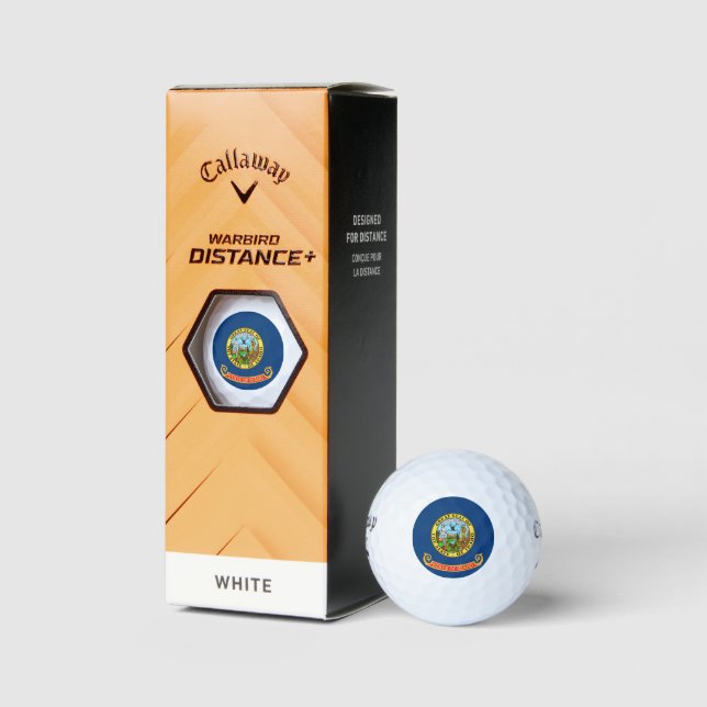 Idaho Flag: the Gem State, America Mountain West Golf Balls (Packaging)