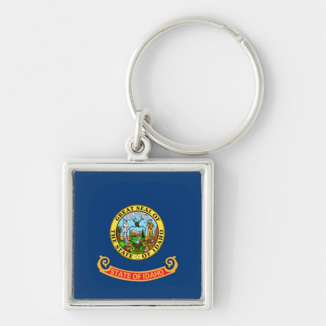 Idaho Flag: the Gem State, America Mountain West Key Ring (Front)