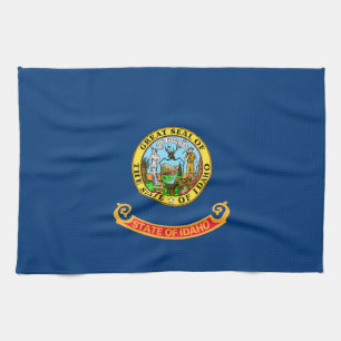 Idaho Flag: the Gem State, America Mountain West Tea Towel