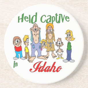 Idaho Funny Trailer Park Sandstone Coaster