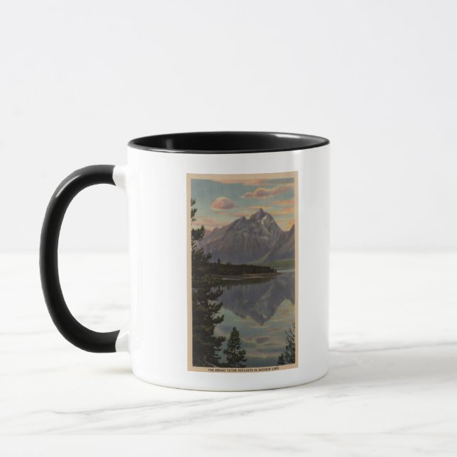 Idaho - Grand Teton Reflection on Jackson Lake Mug (Left)
