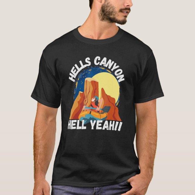 Idaho Hells Canyon Idaho Hiking Camping and Rapids T-Shirt (Front)