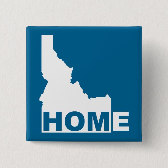 Idaho Home Away From State Button Badge Pin (Front)