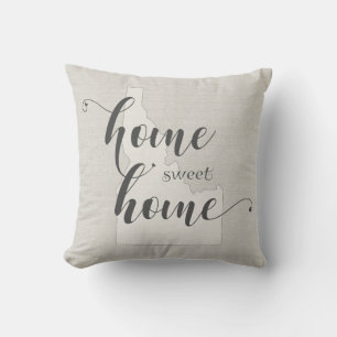 Idaho - Home Sweet Home burlap-look Cushion