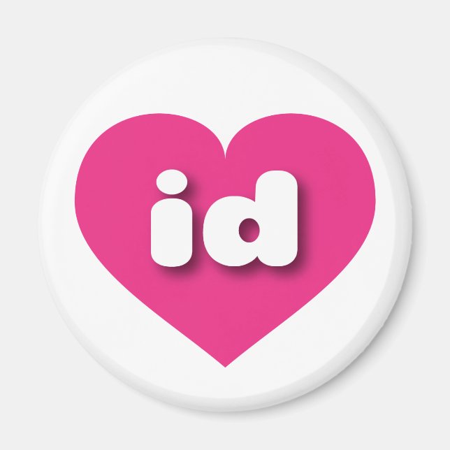Idaho hot pink heart - I love id Magnet (Front)