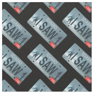 Idaho "I Saw 1" Sasquatch License Plate Fabric