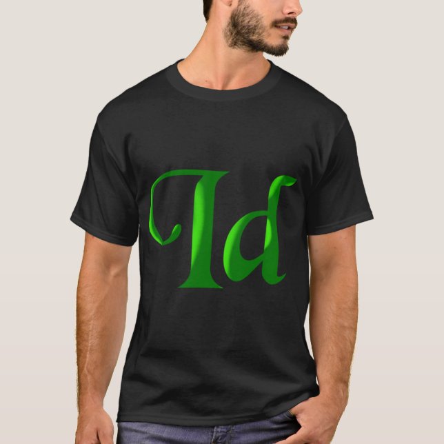 Idaho ID Initial Monogram Text 5 T-Shirt (Front)