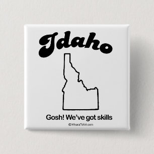 IDAHO - "IDAHO STATE MOTTO" T-shirts and Gear 15 Cm Square Badge